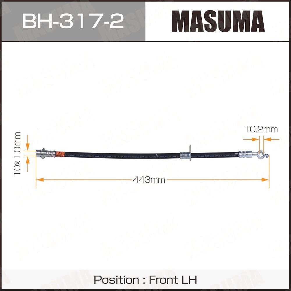 Masuma BH3172 Toyota Corolla #E104, Ce109, #E114 Lh